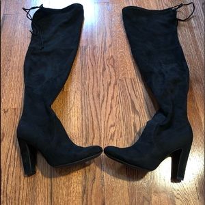 Black knee high boots